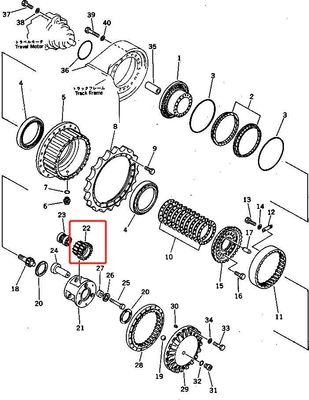 PC300-3 207-27-00040 PLANETARIE GEAR 2072700040 PC300-3 Versnellingsbakken